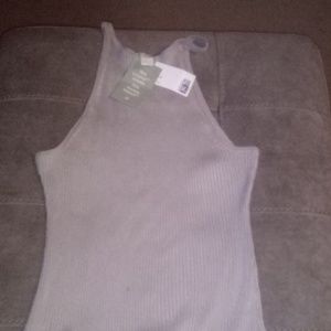 Neutral knit racerback dress